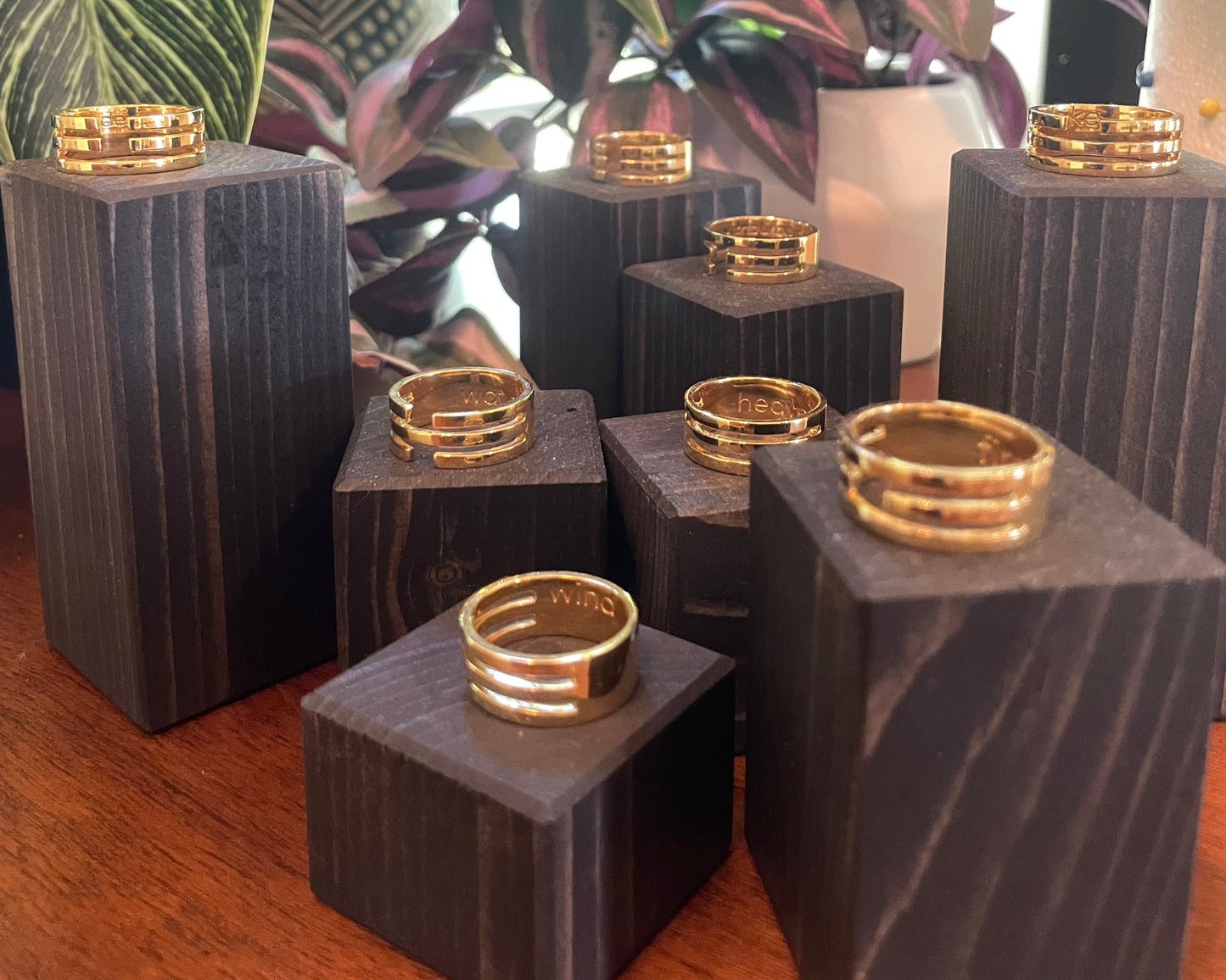 Hexagram stacker rings