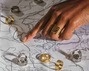Hexagram stacker rings